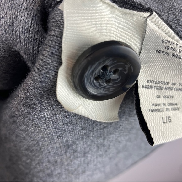 CATHERINE Malandrino Charcoal Grey Knit One Button Blazer Cardigan Large - Picture 9 of 11